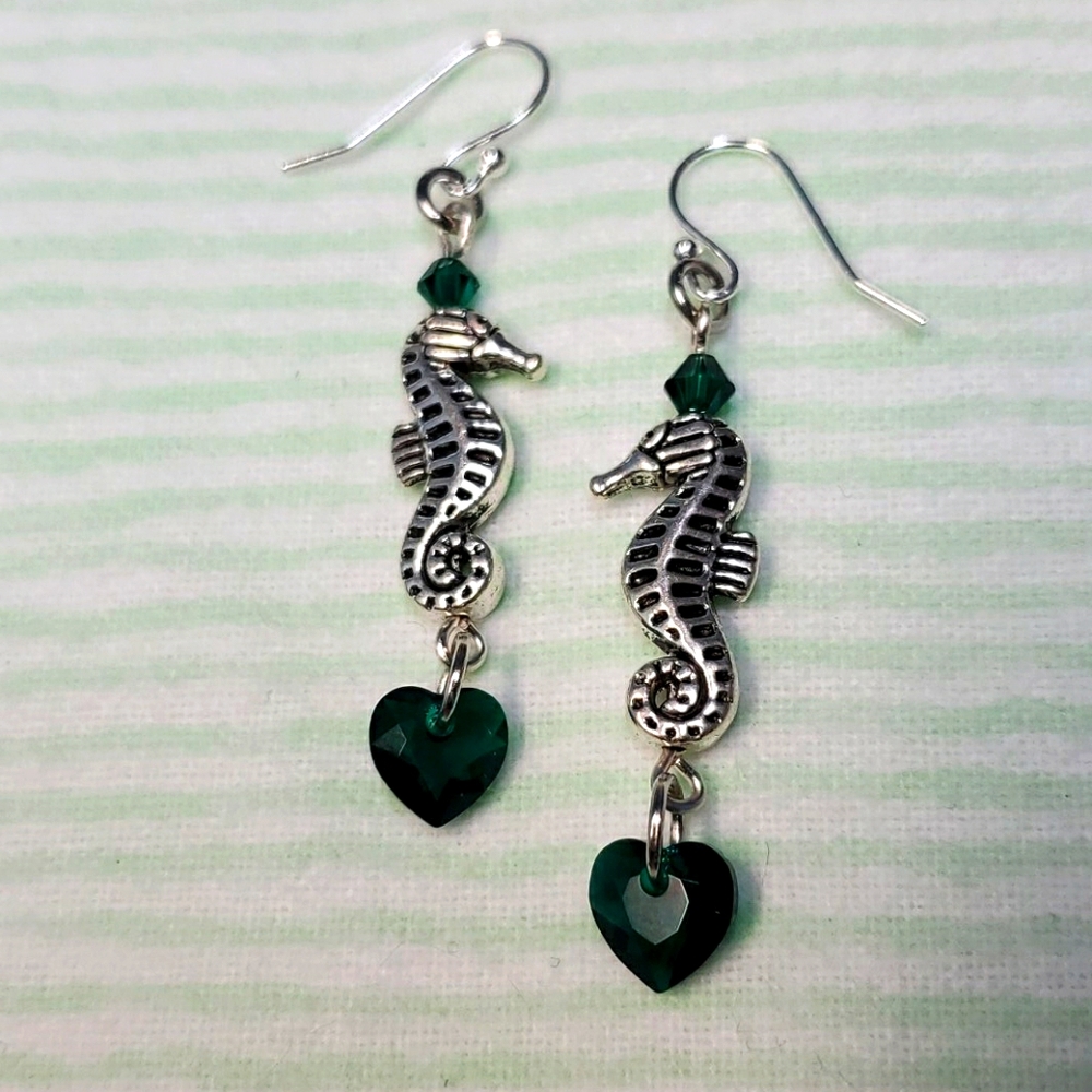 Heart Seahorse Earrings!